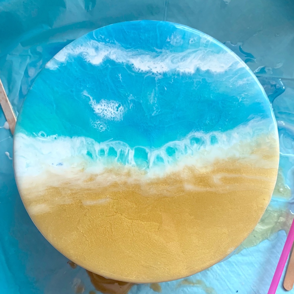 Resin beach scenes